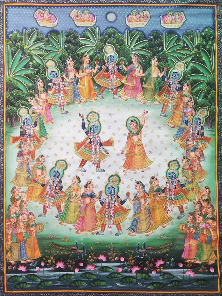 Maha Raas in Pichwai painting by Jayesh Sharma Thumbnail