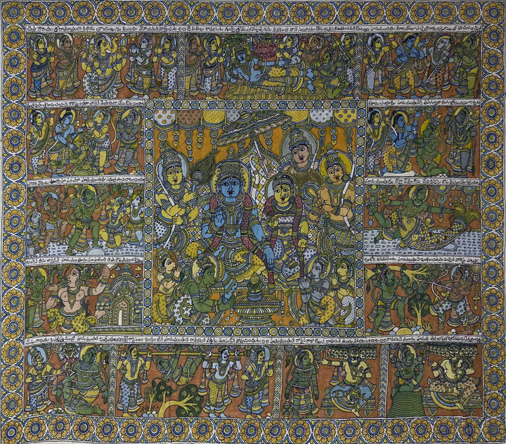 Divine Encounters: Ram and Seetha's Saga in Kalamkari by Harinath N Thumbnail