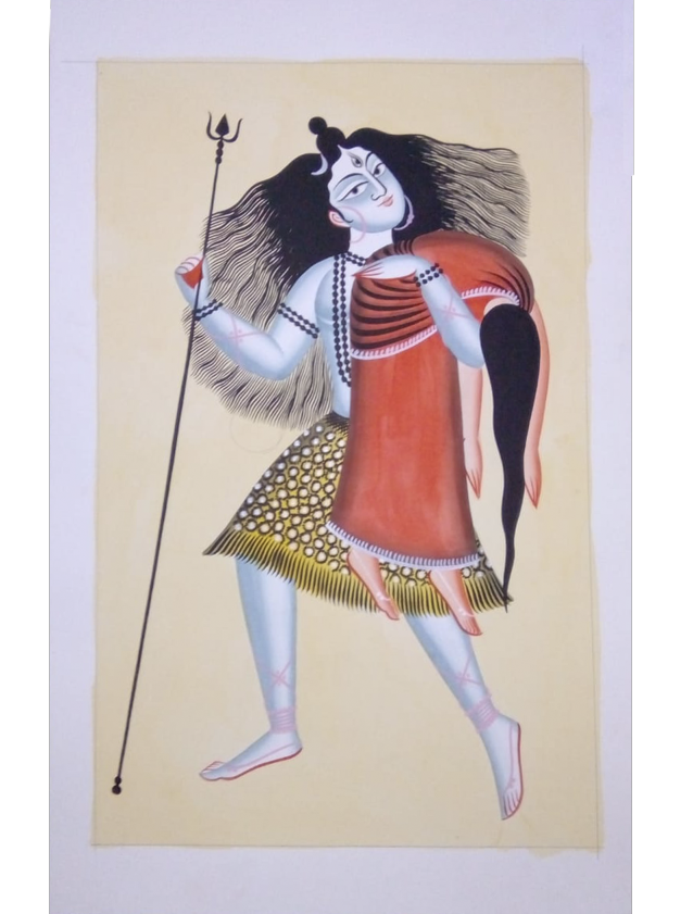 Divine Expressions: The Timeless Saga of Love and Seperation Kalighat by Hasir Chitrakar Thumbnail