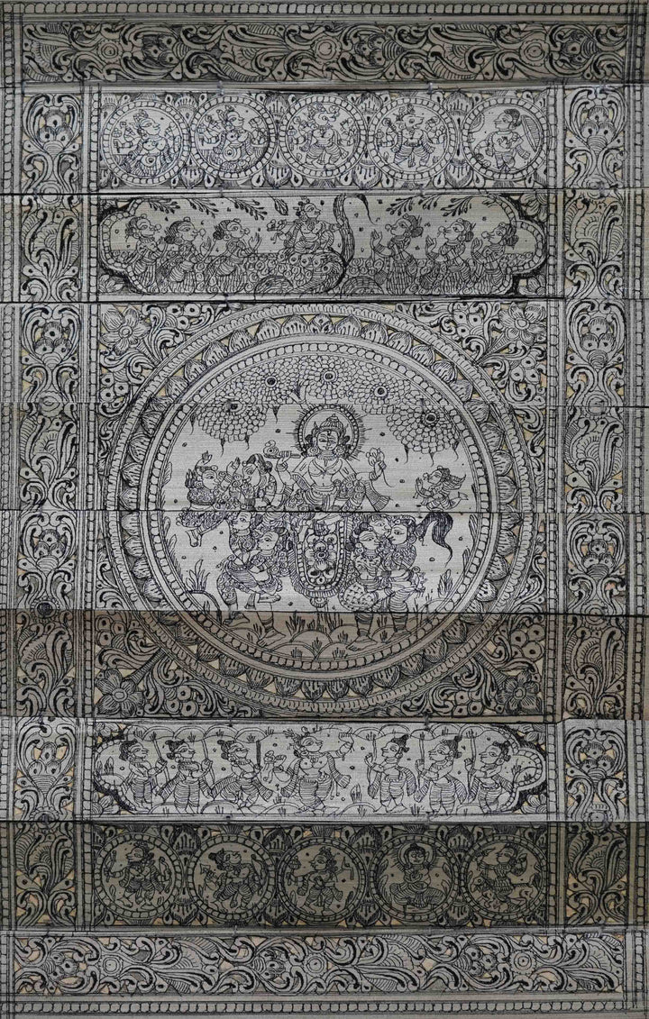 Divine Fusion: The Enchanting Presence of Kandarpa Hasti Talapatra painting by Apindra Swain Thumbnail