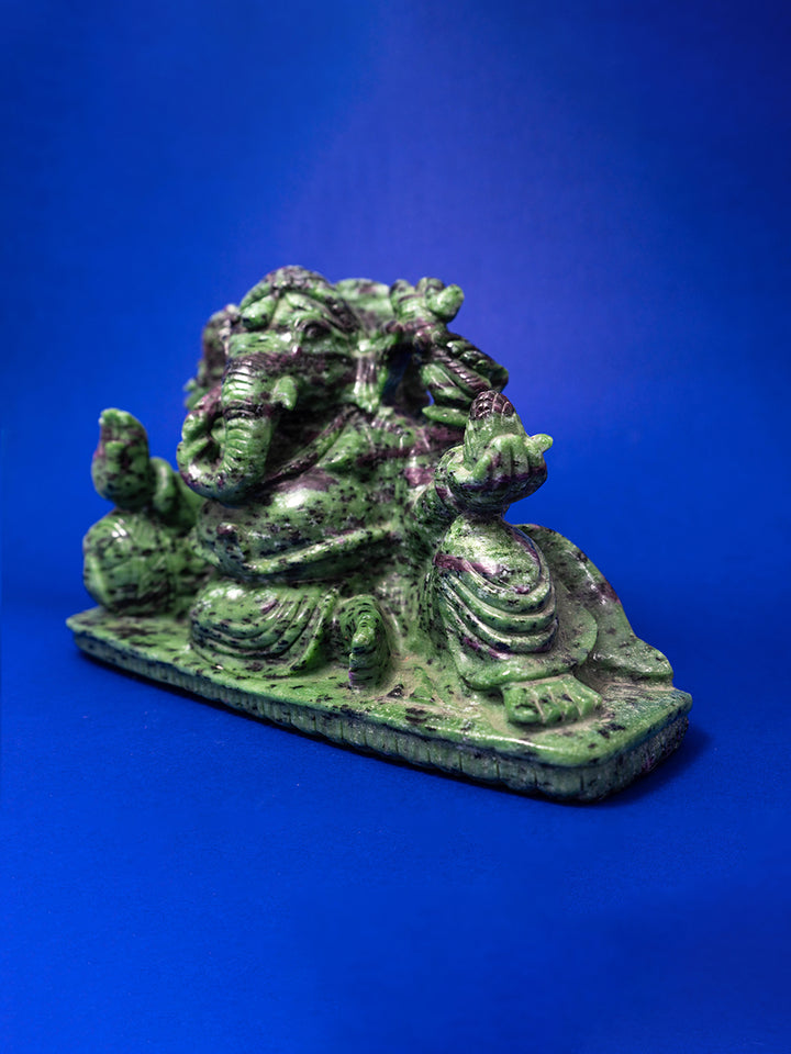 Divine Grace: The Ruby Zoisite Carving of Lord Ganesha by Prithvi Kumawat Thumbnail