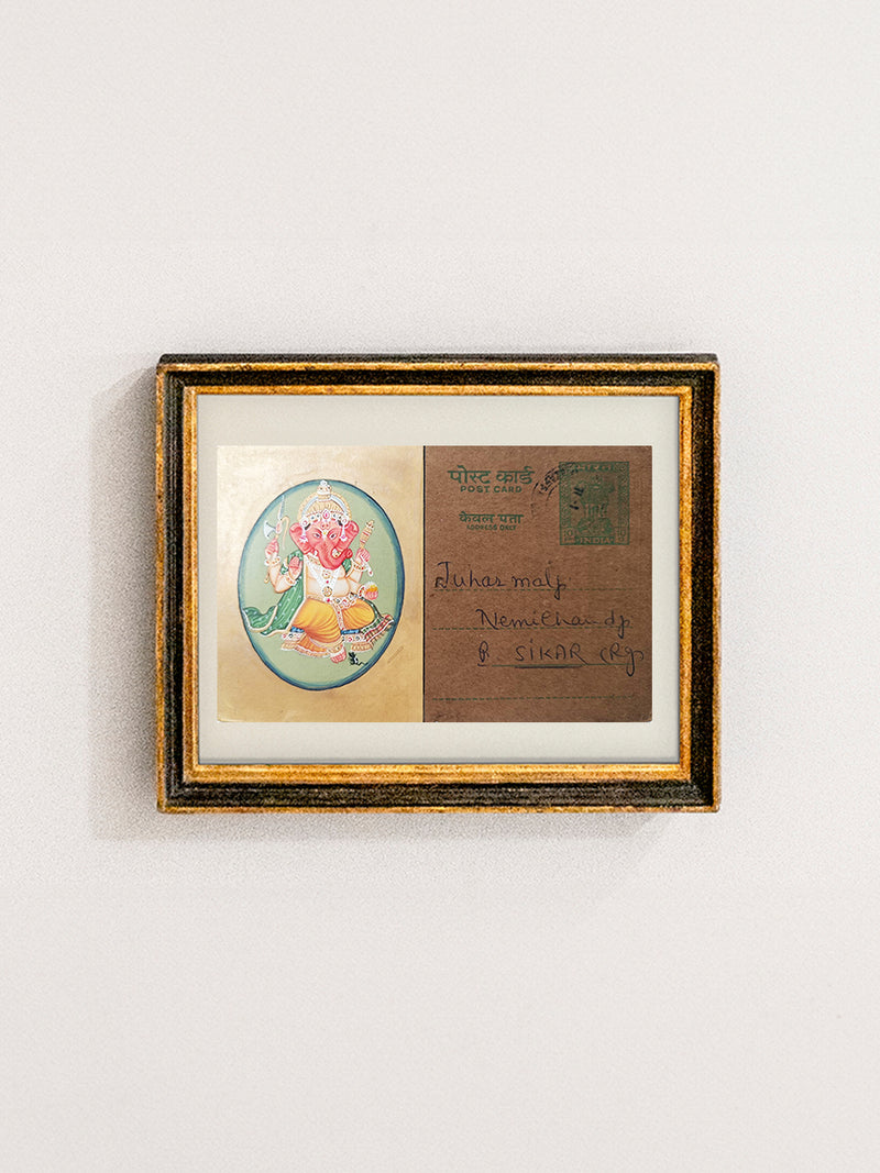 Divine Harmony: Spirituality in Mail, Miniature Painting by Mohan Prajapati