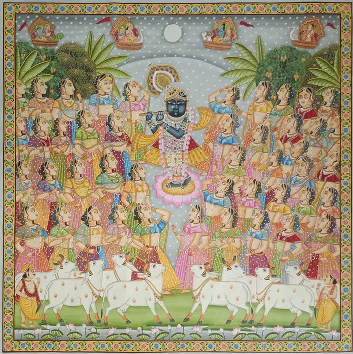 Shrinathji's Divine Jubilation In Pichwai by Shehzaad Ali Sherani Thumbnail