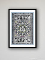 Purchase Divine Metamorphosis: Evolution through Pattachitra Artwork on a canvas by Apindra Swain 