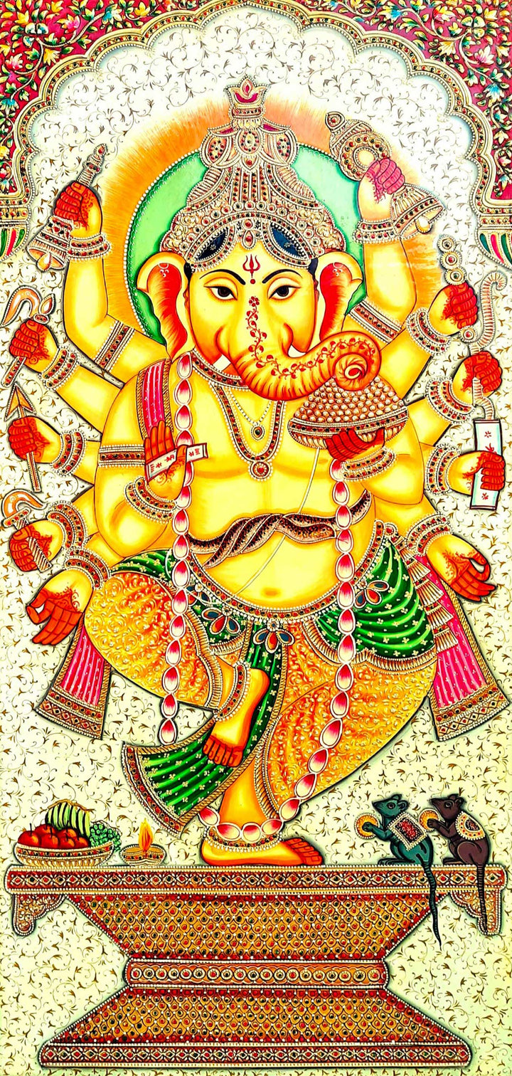 Divine Presence: Tales of Ganesha's Benevolence in Usta Miniature by Pankaj Kumar Thumbnail