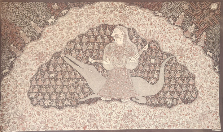 Divine Reverence Mata Ni Pachedi By Sanjay Chitara For Home Decor Thumbnail