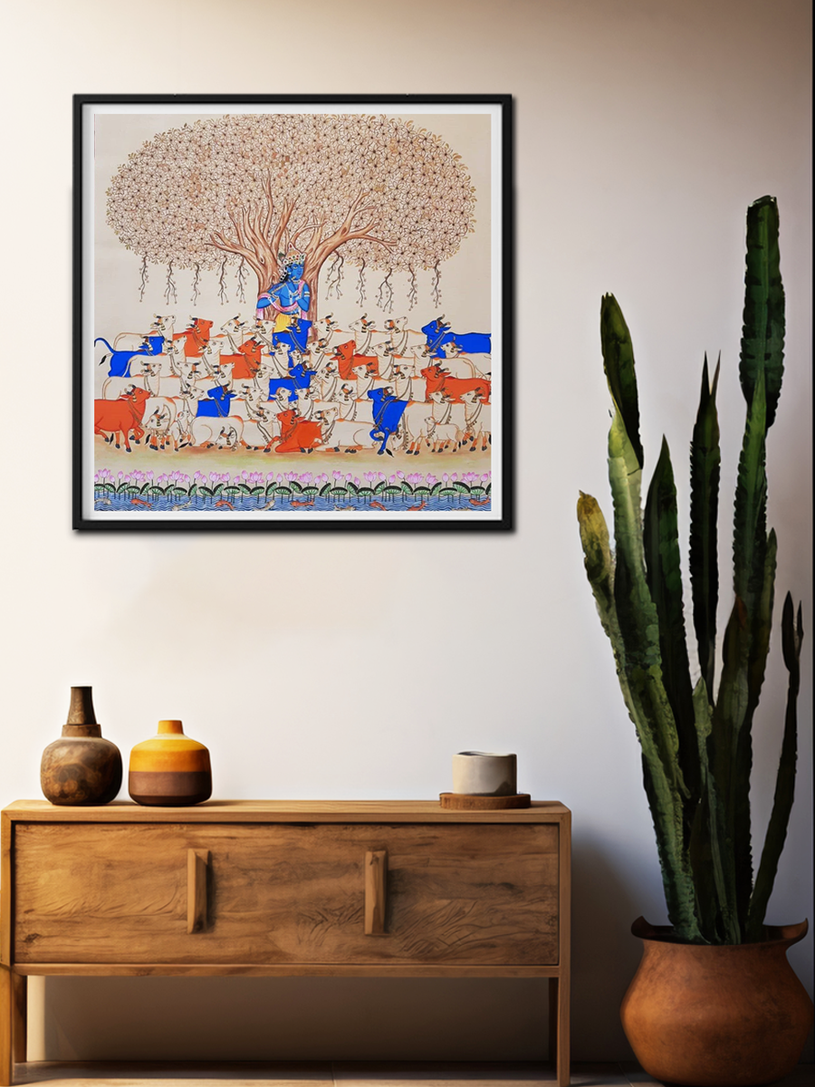 Lord Krishna Kishangarh painting | Indian Artwork