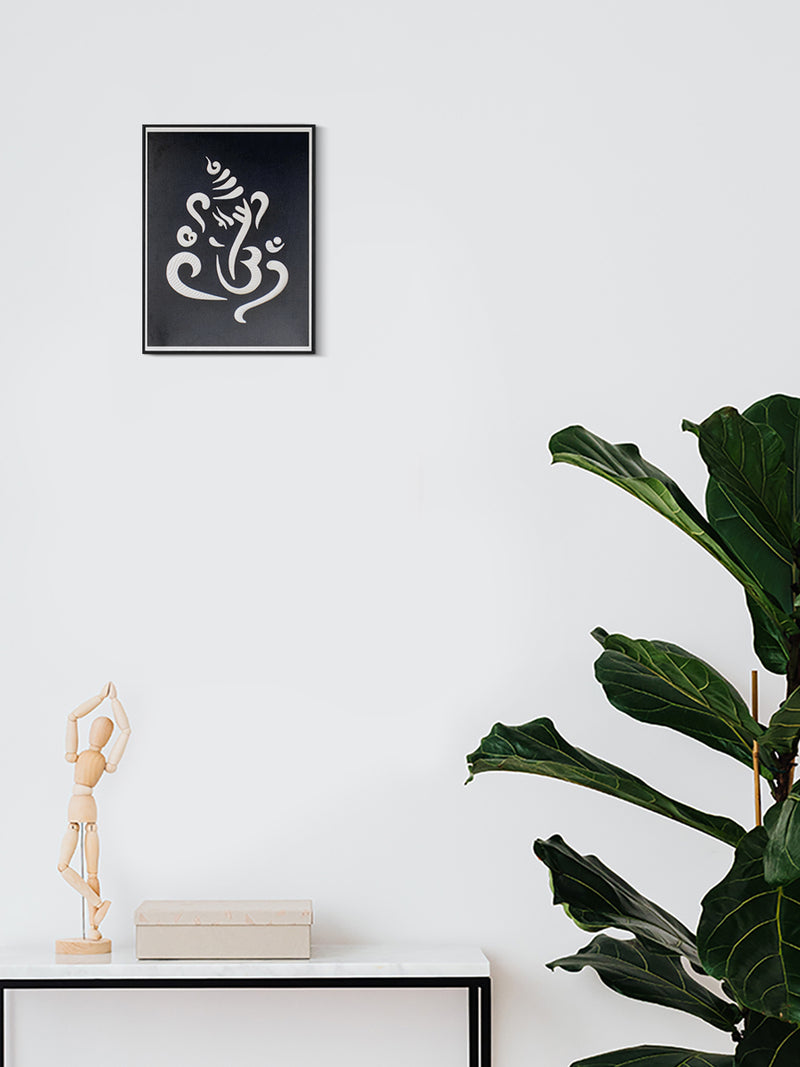 Divine Splendour Lord Ganesh’s Grace in Foam Art, Sea foam Art for sale