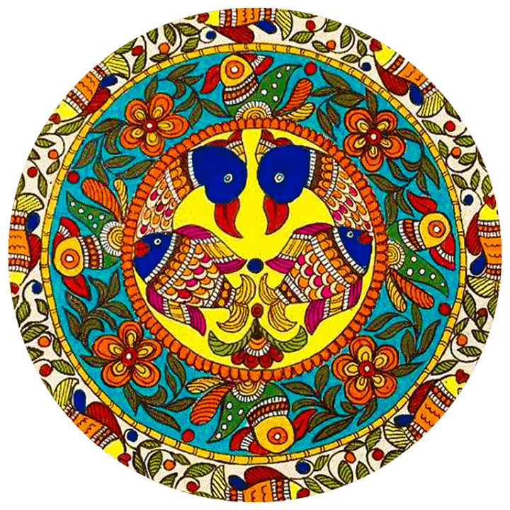 Divine illumination besides charm and essence: Madhubani Plate by Priti Karn Thumbnail
