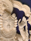 Divine Grace: The Serene Shola Pith Carving of Shrinathji by Arup Malakar