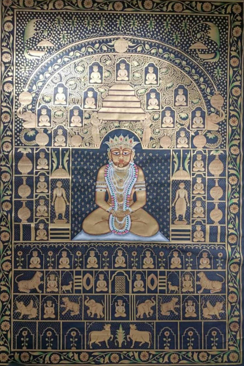 Buy Divine Presence: Jain Bhagawan Shri Mahavir Swami in a Jain Painting by Dinesh Soni