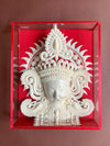 Divine Radiance: The Serene Shola Pith Carving of Goddess Durga by Arup Malakar
