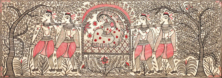 Doli Kahar Madhubani Painting by Ambika Devi Thumbnail