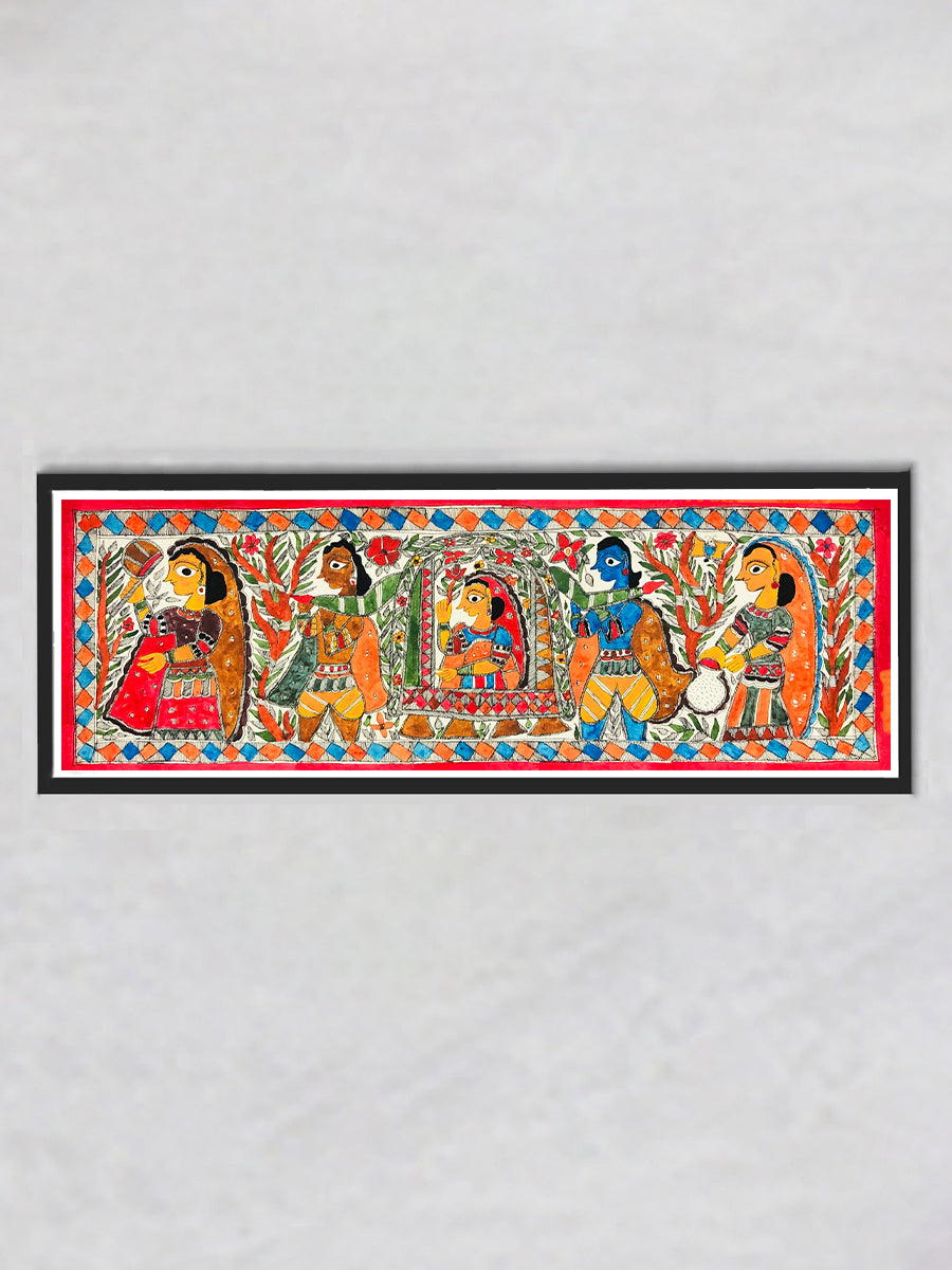Doli Kahaar Celebrating New Beginnings Madhubani Painting by Ambika Devi