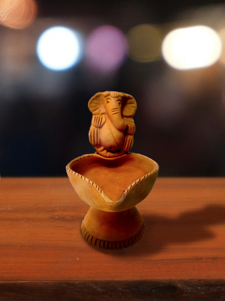 Dolon Kundu's Ganesha Terracotta Diya Thumbnail