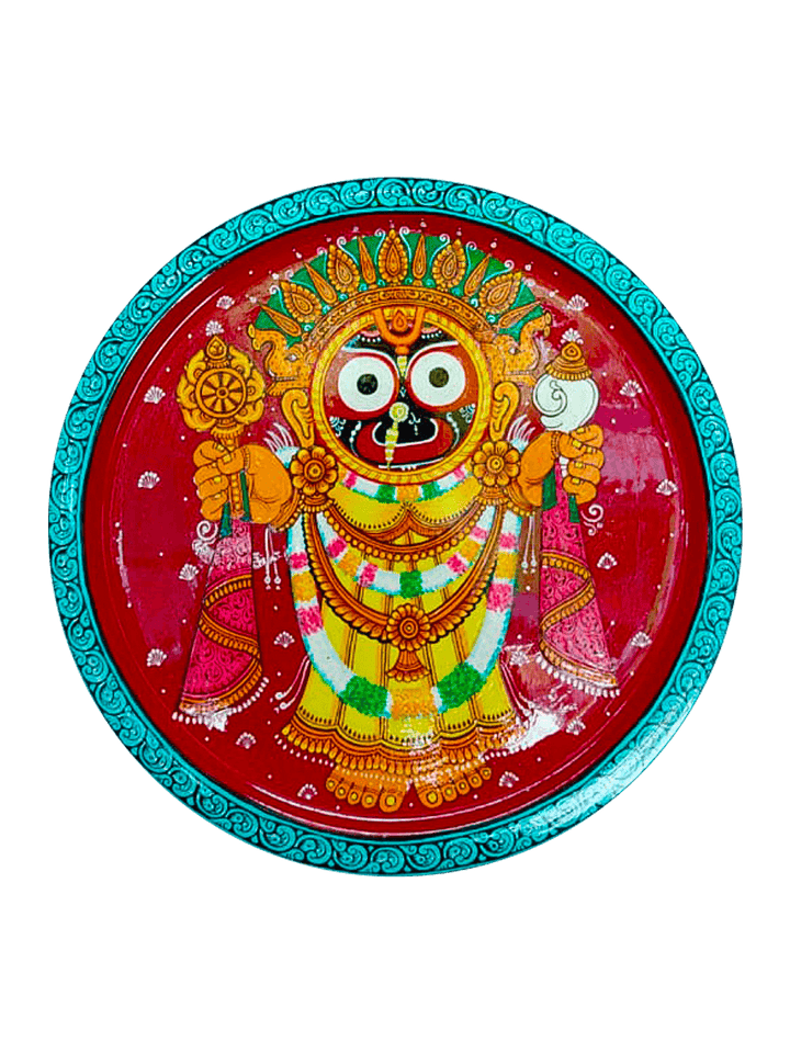Dynamic Lord Jagannath - Pattachitra Plate by Apindra Swain for Home Decor Thumbnail