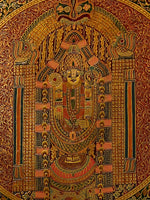 Tirupati Balaji standing on lotus pedestal in Marodi Brass Plate