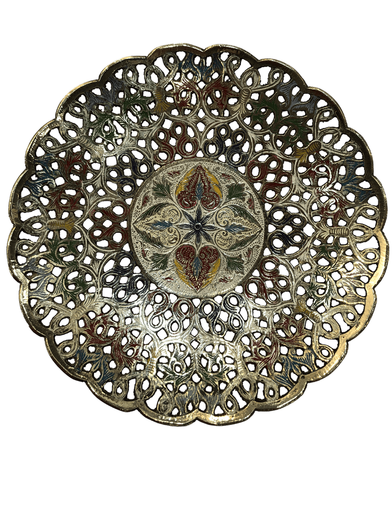 Order Online Betel Leaf/Paan Gold Brass metal craft Wall Plates 