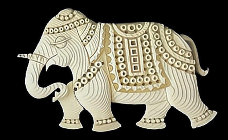 Buy Elegant Elephant Majesty in Foam Art, Sea foam Art by Harsh Chhajed
