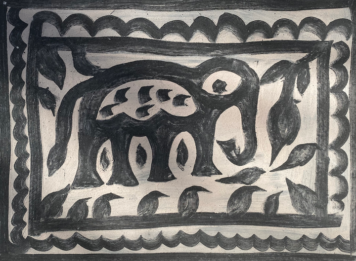 Elephant in Khovar by Manikchand Mahto Thumbnail