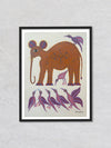 Elephant with Birds, Bhil Art by Geeta Bariya