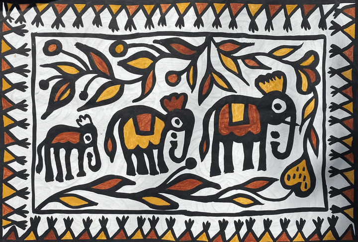 Elephants in Sohrai by Manikchand Mahto Thumbnail