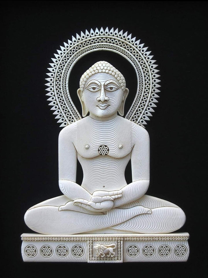 Embodiment of Peace: Lord Mahaveer’s Grace in Foam Art, Sea foam Art by Harsh Verdhan Chhajed Thumbnail
