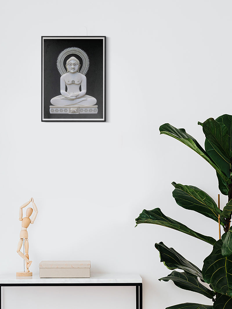 Lord Mahaveer’s Grace in Foam Art, Sea foam Art for sale