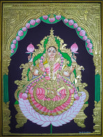  A Gilded Portrait of Goddess Lakshmi in Mysore Art by Dr. J Dundaraja