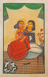 A Kalighat Painting of Passion and Harmony by Sonali Chitrakar