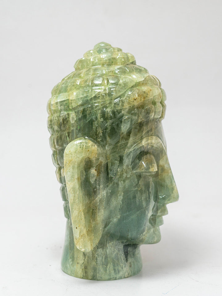 Emerald Serenity: The Transcendent Aquamarine Buddha's Head by Prithvi Kumawat Thumbnail