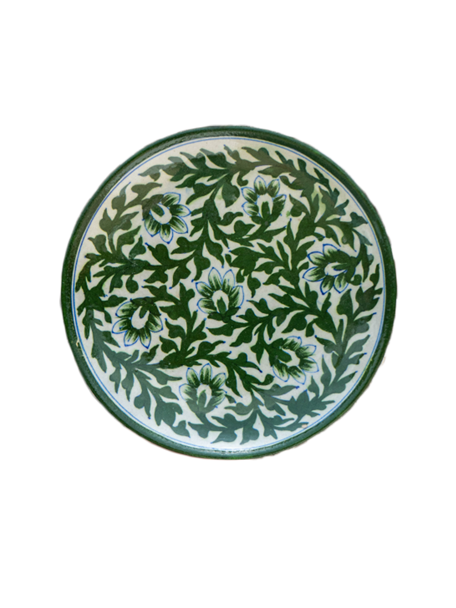 Green Handmade Wall Plate for Sale