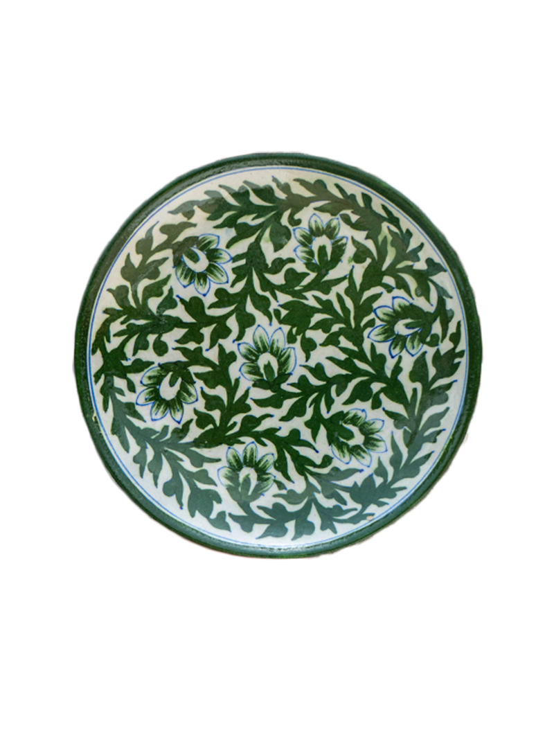 Green Handmade Wall Plate for Sale