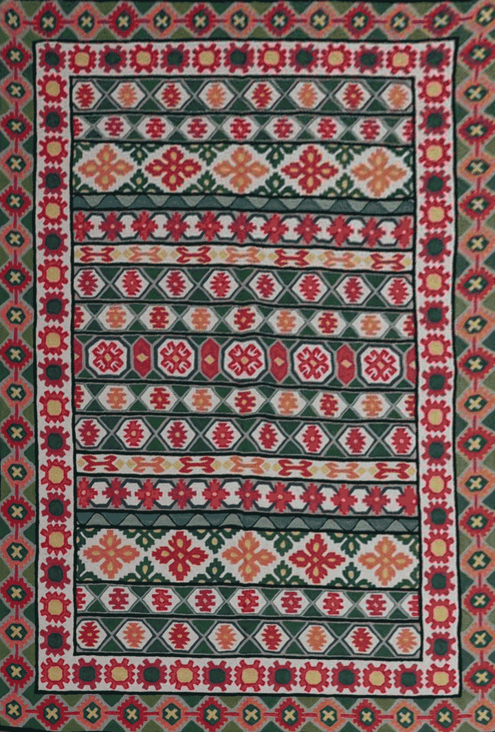 Enchanted Kashmiri Elegance in Crewel Embroidery by Jahangir Ahmed Bhat Thumbnail