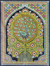  Rogan Art Illuminating the Peacock's Charm by Rizvaan Khatri