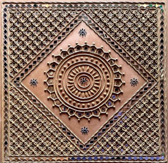 Enchanting Complexity: Lippan Kaam Artwork by Nalemitha For Home Decor, Gifting Thumbnail