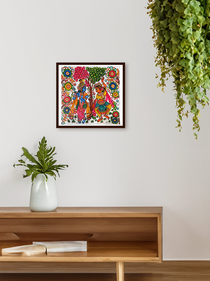 To buy Enchanting Radha Krishna Rasleela: A Floral Tholu Bommalata Masterpiece!