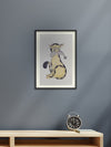 Discover the allure of the enigmatic black-yellow cat with its prized catch for sale.