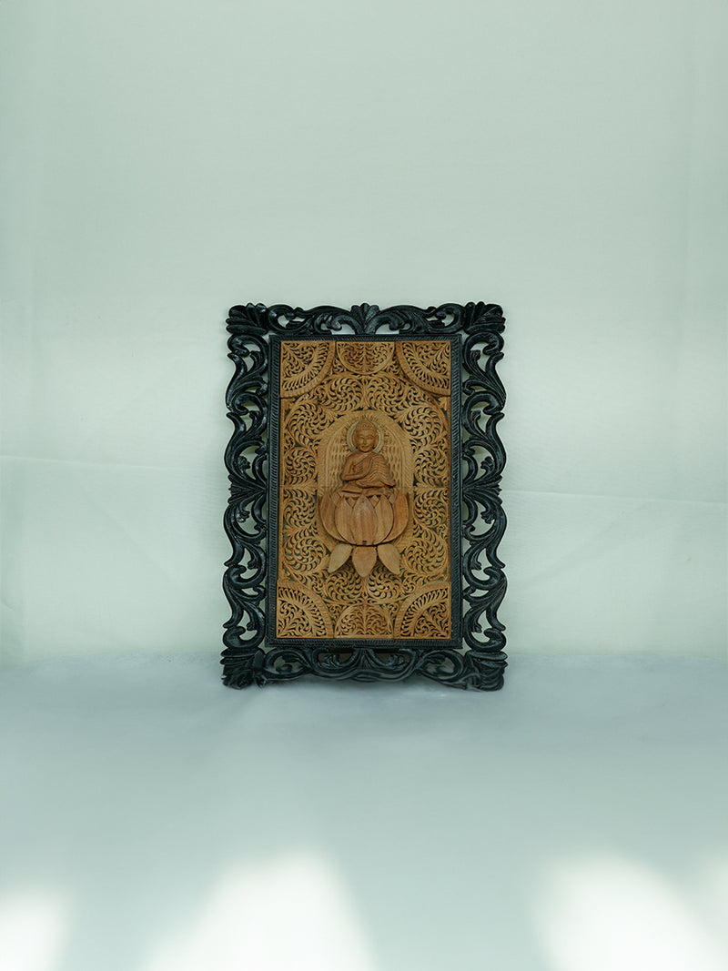 Enlightenment in Wood: The Captivating Saga of Buddha's Story with Raw Sandalwood Carving by Om Prakash