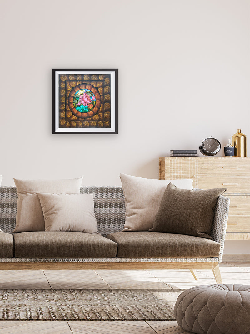 Lotus Kerela Mural Art Painting for Sale