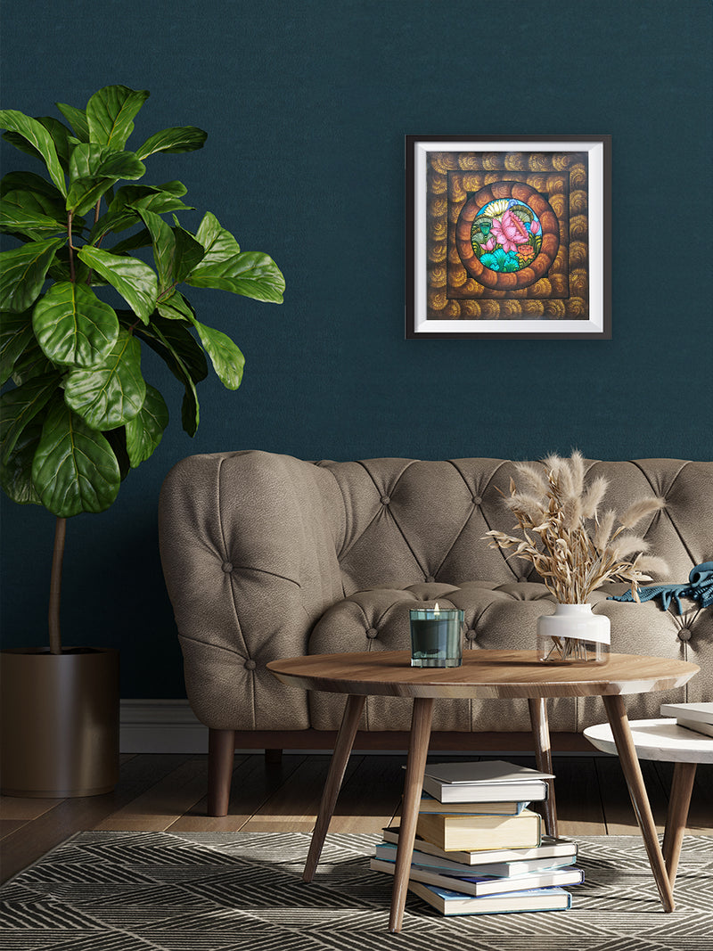 Lotus Kerela Mural Art for Sale