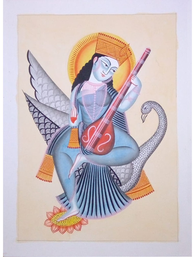 Eternal Brilliance: Unveiling Cultural Riches Kalighat by Hasir Chitrakar Thumbnail