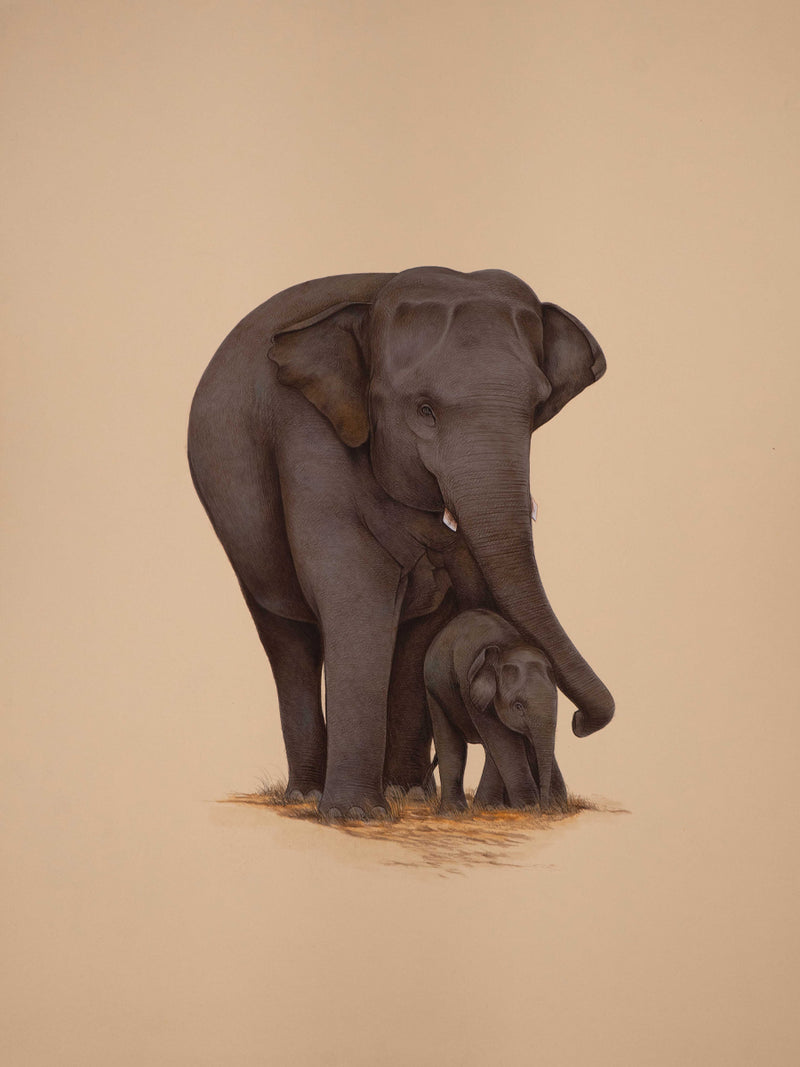 Eternal Devotion: A Mother's Gentle Caress by Mohan Prajapati