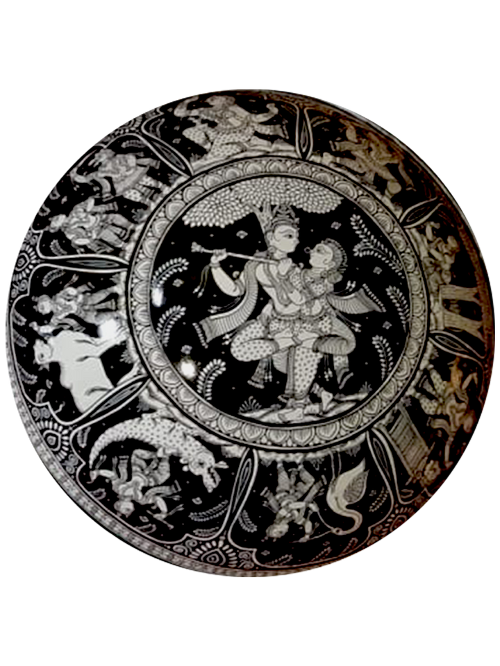 Eternal Legends Mythic Tales - Pattachitra Plate by Apindra Swain for Home Decor Thumbnail