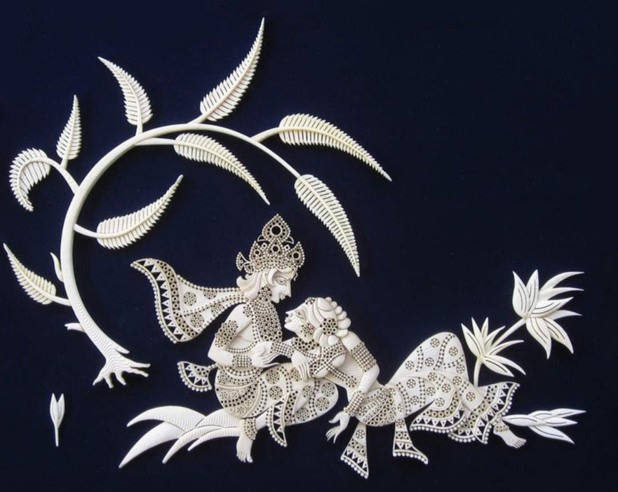 Celestial Soar: A Gond Artistry of the Colorful Elephant by Harsh Chhajed