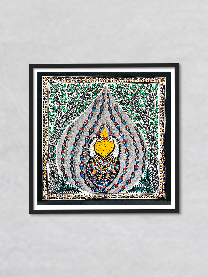 Excellence of Intricacy - A Regal Beauty, Madhubani Painting by Ambika Devi