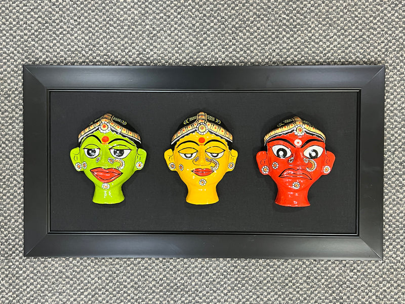 Sattvik, Tamsik and Rajsik - Cheriyal scroll masks