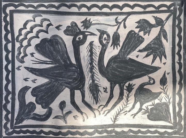 Family of Peacocks in Khovar by Manikchand Mahto Thumbnail