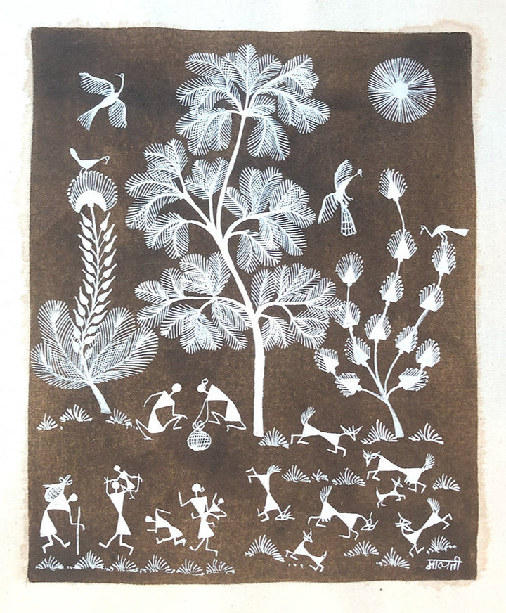 Farming, Warli Art by Dilip Bahotha Thumbnail