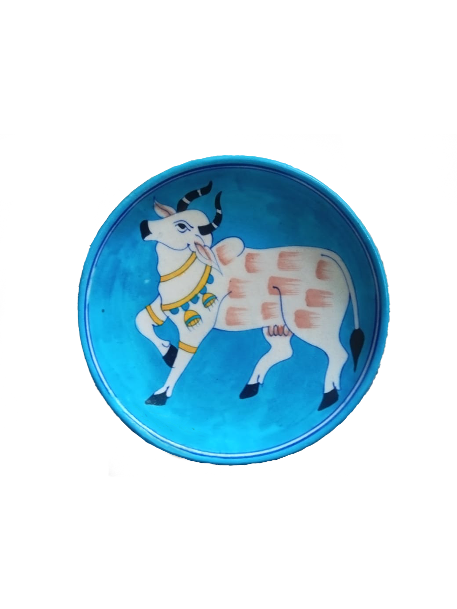 Order Online Shop Rajasthani Blue Pottery Plate for home decor